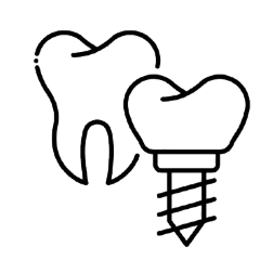 A tooth and a dental implant. There are many benefits when considering consmetic dentistry and one of the biggest benefits is improved confidence.